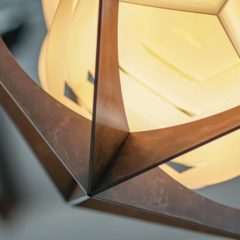 The OE Quasi Light from Louis Poulsen in a close up.