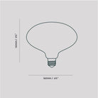 Dimensions of the Oval E26 LED Bulb by Tala Lighting.