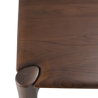 The Teak Brown PI Dining Table by Ethnicraft from the leg top in detail. all-groups