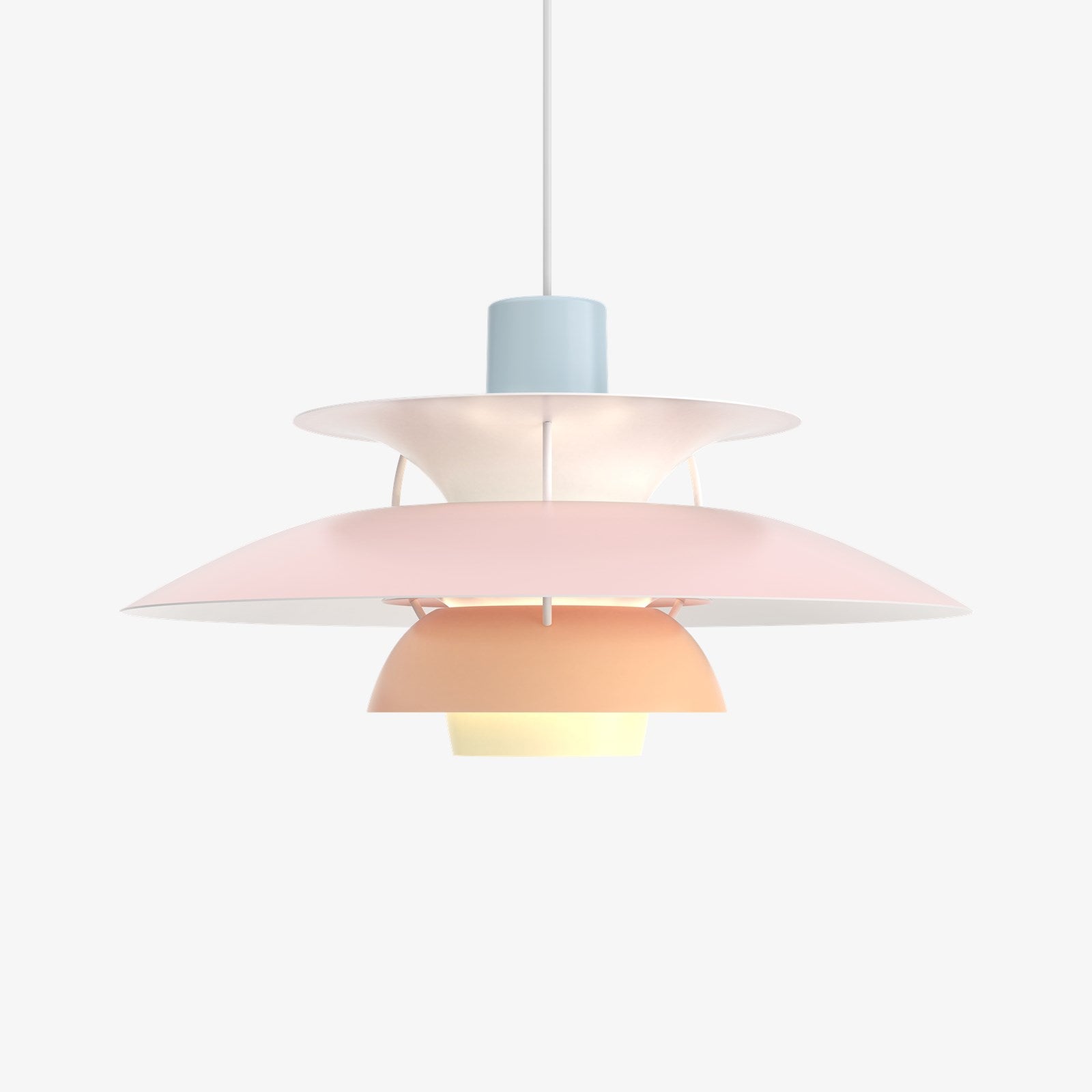 Louis Poulsen PH 5 Pendant Light, Pastels - Blue, Rose, Peach | Fjørn Scandinavian