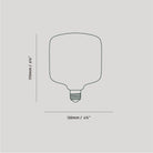 Dimensions of the Oblo E26 LED Bulb by Tala Lighting.