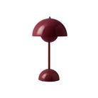 The Flowerpot VP9 Portable Table Lamp from &Tradition in dark plum.