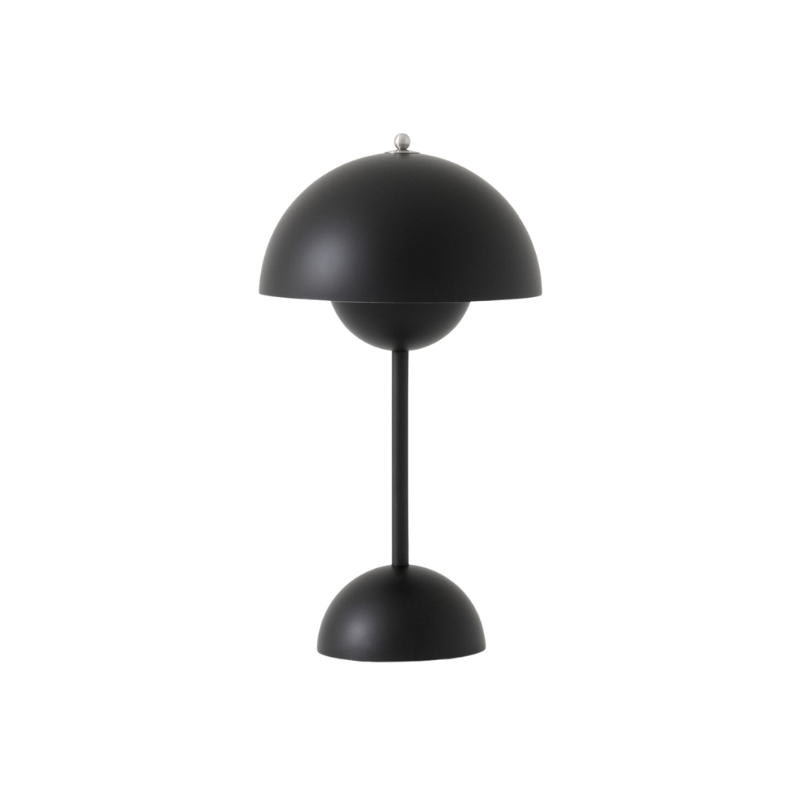 The Flowerpot VP9 Portable Table Lamp from &Tradition in matte black.
