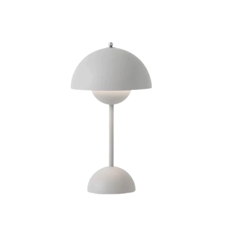 The Flowerpot VP9 Portable Table Lamp from &Tradition in matte light grey.