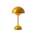 The Flowerpot VP9 Portable Table Lamp from &Tradition in mustard.