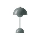 The Flowerpot VP9 Portable Table Lamp from &Tradition in stone blue.