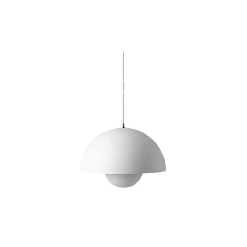 The Flowerpot VP2 Pendant Light by Verner Panton became synonymous with the Flower Power movement from the late 60s. Reflecting a break from convention to embrace a more open, modern mentality that promoted peace and harmony. Such was the mindset of its designer, Verner Panton. One of the most forward-thinking talents of his time. The Flowerpot series consists of several different models, including three pendants and two table lamps - all in a wide range of colors.