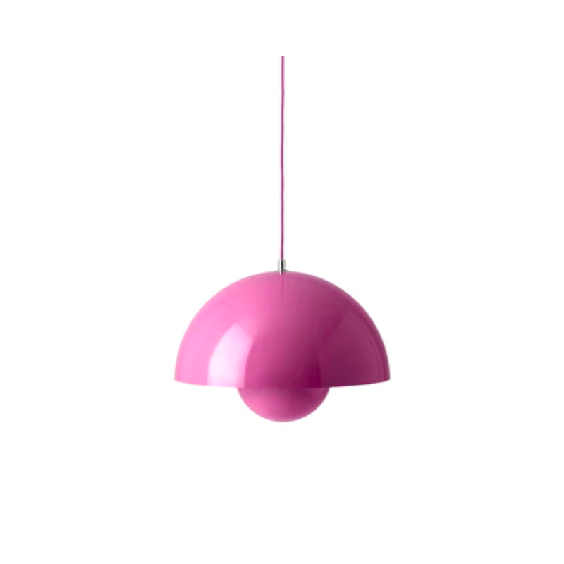 The Flowerpot VP2 Pendant Light by Verner Panton became synonymous with the Flower Power movement from the late 60s. Reflecting a break from convention to embrace a more open, modern mentality that promoted peace and harmony. Such was the mindset of its designer, Verner Panton. One of the most forward-thinking talents of his time. The Flowerpot series consists of several different models, including three pendants and two table lamps - all in a wide range of colors.
