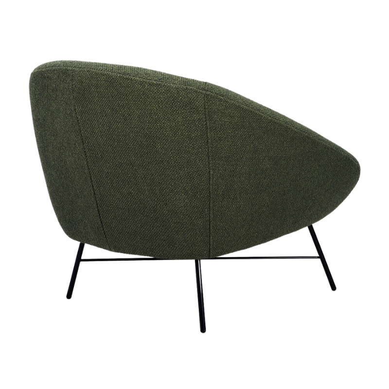The Barrow Lounge Chair from Ethnicraft with the pine green fabric choice.