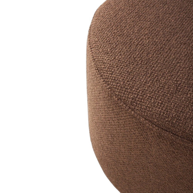 The Barrow Pouf from Ethnicraft in the large 23.5 inch size and copper fabric.