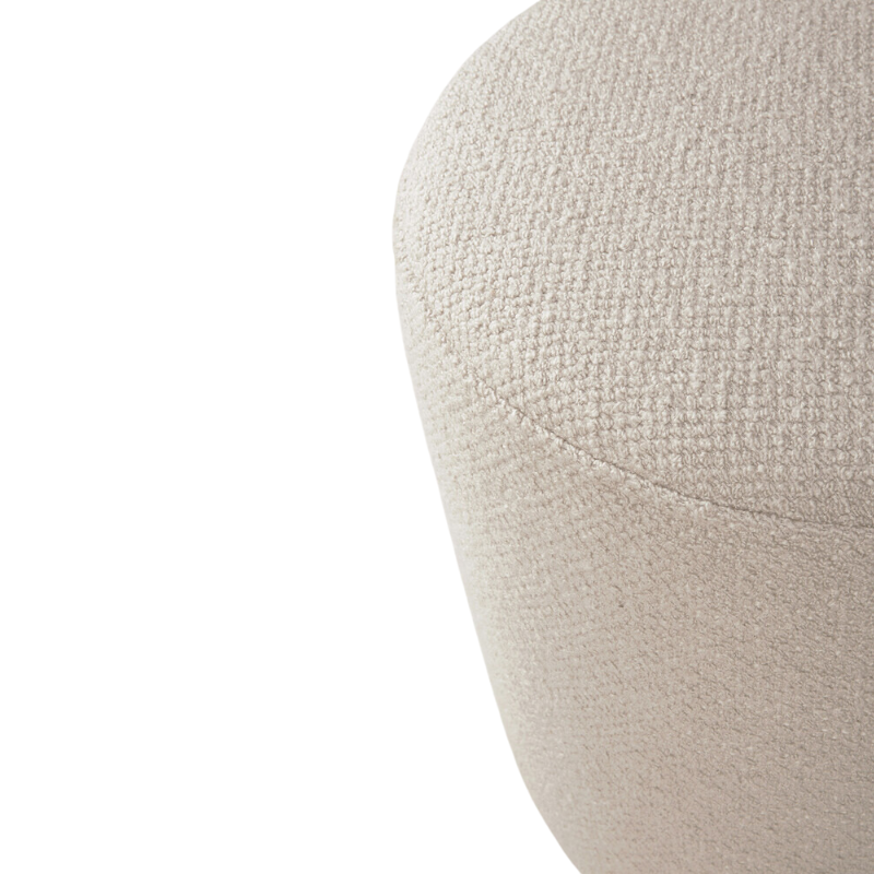The Barrow Pouf is a cozy complement to any living space. Made with Italian fabrics in a range of hues, the Barrow pouf creates a relaxed atmosphere while doubling as additional seating for an indoor gathering. This easy-to-style item was designed by Jacques Deneef. Off White Color.