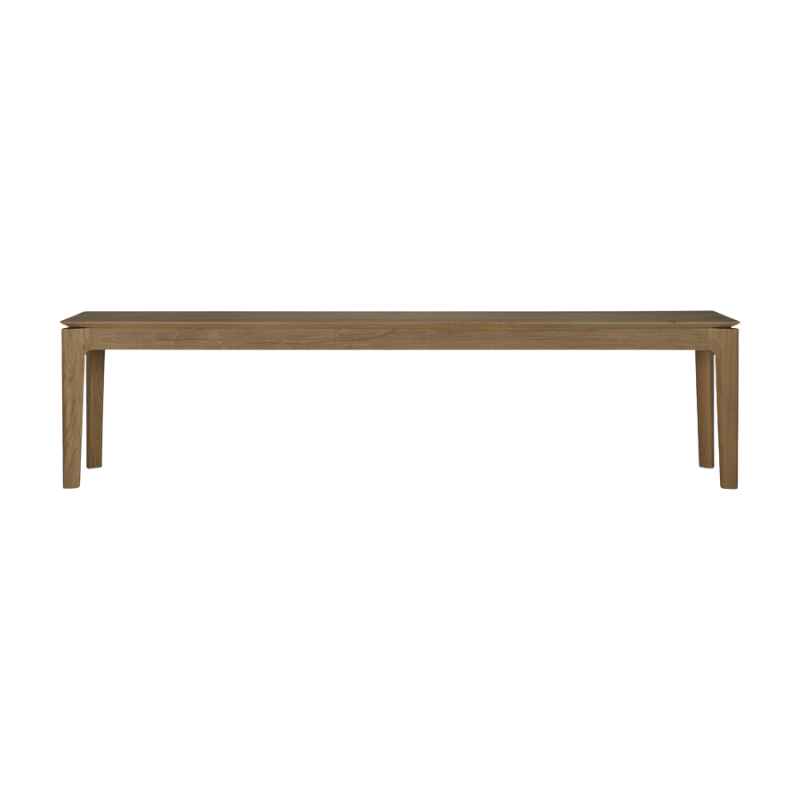 The Bok Bench from Ethnicraft in the teak finish and 73 inch length.