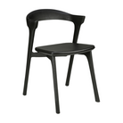 The Bok Dining Chair from Ethnicraft in black oak with black leather upholstery.