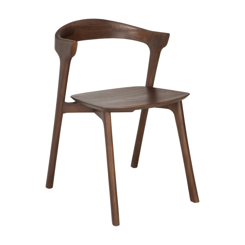 The Bok Dining Chair from Ethnicraft in brown teak.
