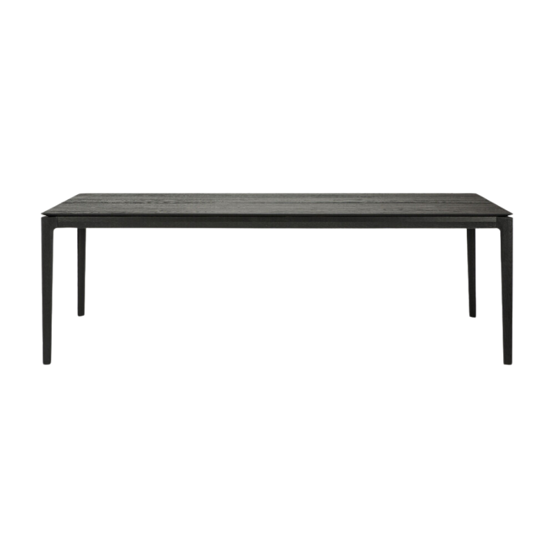 The Bok Dining Table from Ethnicraft in black oak, 94.5 inch size.