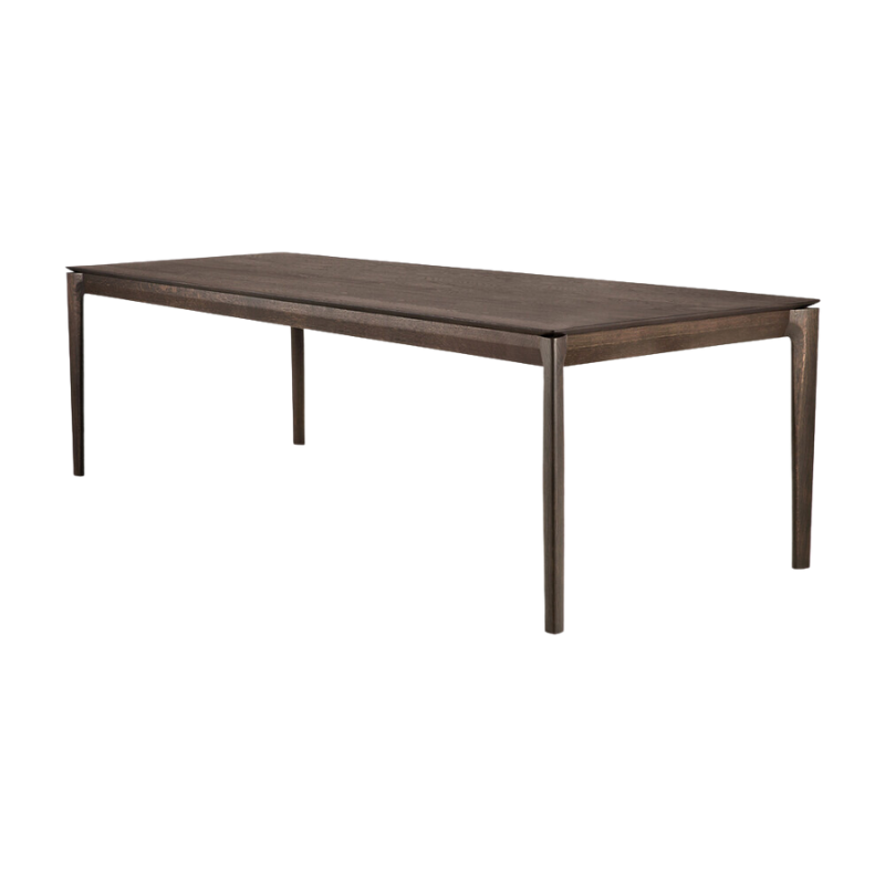 The Bok Dining Table from Ethnicraft in brown oak, 78.5 inch size.