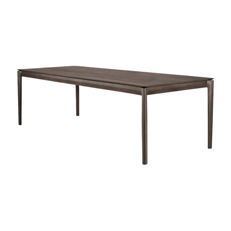 The Bok Dining Table from Ethnicraft in brown oak, 86.5 inch size.