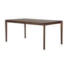 The Bok Dining Table from Ethnicraft in brown teak, 63 inch size.
