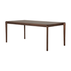 The Bok Dining Table from Ethnicraft in brown teak, 71 inch size.
