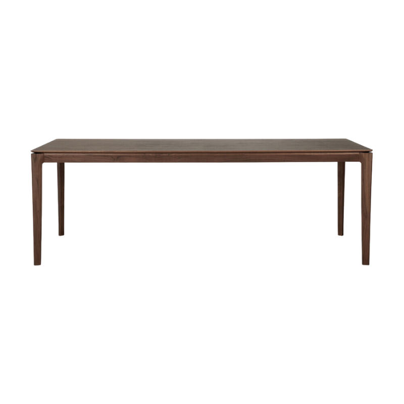 The Bok Dining Table from Ethnicraft in brown teak, 86.5 inch size.