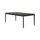 The Bok Extendable Dining Table from Ethnicraft in black oak which extends from 71 to 110 inches.