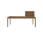 The Bok Extendable Dining Table from Ethnicraft in teak which extends from 55 to 87 inches.