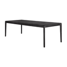 The Bok Outdoor Dining Table from Ethnicraft in solid teak tainted black, 98.5 inch size.