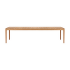 The Bok Outdoor Dining Table from Ethnicraft in solid teak, 118 inch size.
