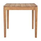 The Bok Outdoor Dining Table from Ethnicraft in solid teak, 31.5 inch size.
