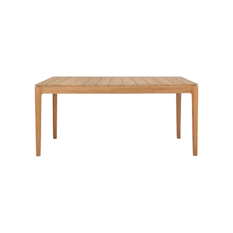 The Bok Outdoor Dining Table from Ethnicraft in solid teak, 64 inch size.