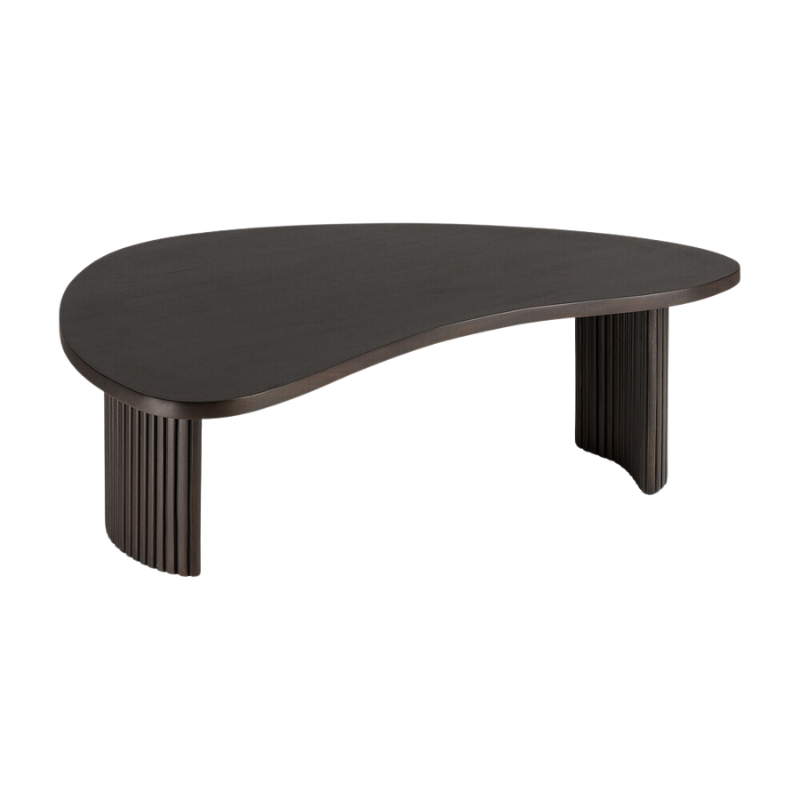 The small Boomerang Coffee Table from Ethnicraft, made from 100% mahogany.