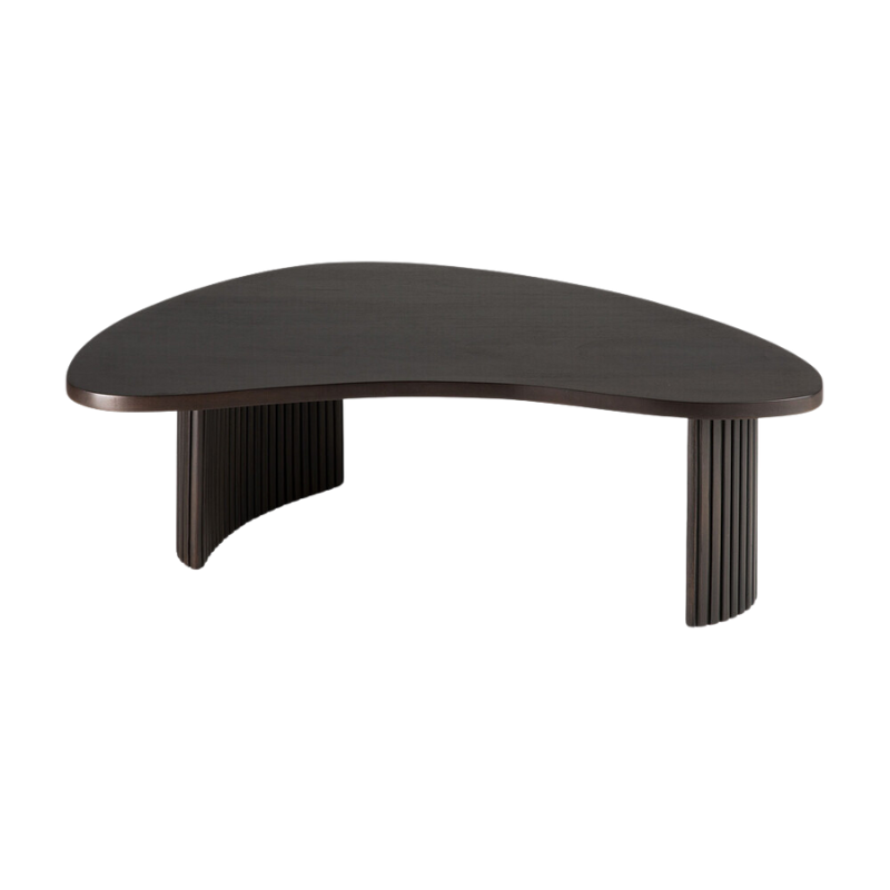 The small Boomerang Coffee Table from Ethnicraft, made from 100% mahogany.