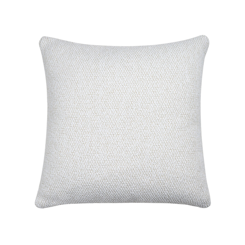 The Boucle Square Outdoor Cushion from Ethnicraft in white.