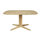 The square Corto Dining Table from Ethnicraft in oak.