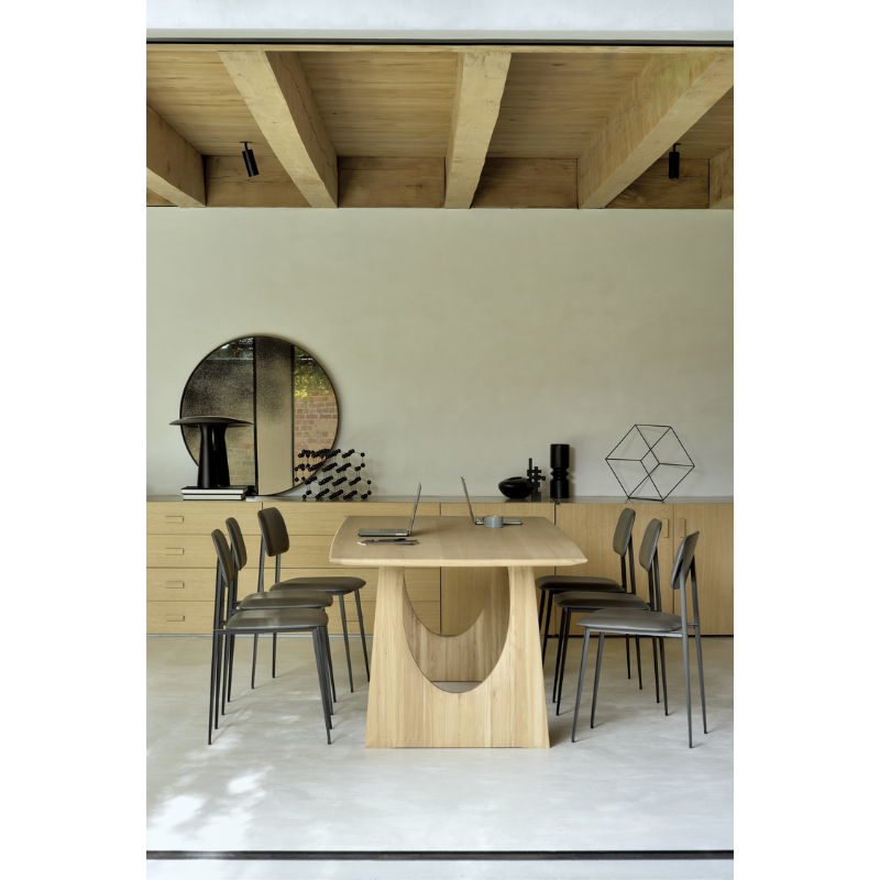 The Geometric Dining Table from Ethnicraft in a family space.