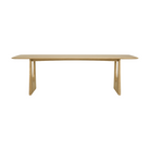 The 98 inch Geometric Dining Table from Ethnicraft in solid oak.