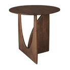 The Geometric Side Table from Ethnicraft made using solid teak.