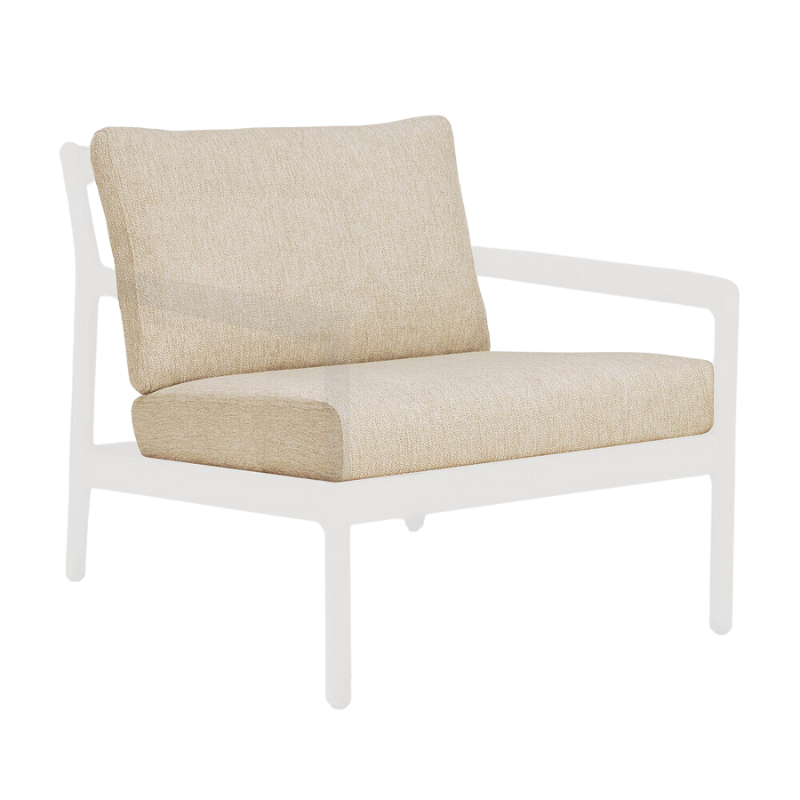 The natural cushion for the Jack Outdoor Lounge Chair from Ethnicraft. No frame is included.