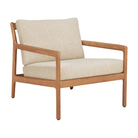 The Jack Outdoor Lounge Chair from Ethnicraft made from solid teak with the natural cushion.