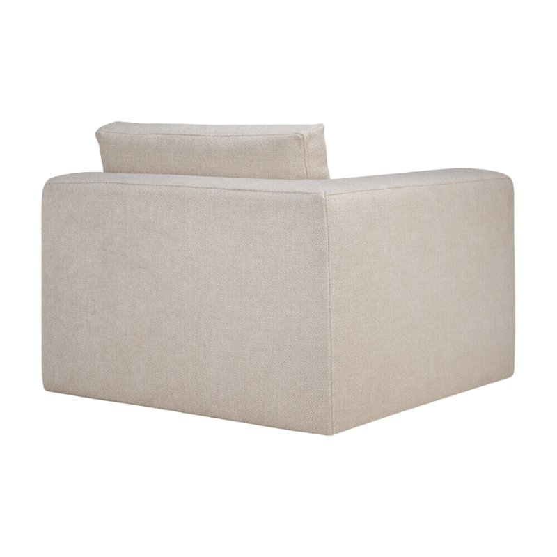 The Mellow End Seater from Ethnicraft in ivory fabric.