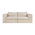 The left and right arm Mellow End Seater from Ethnicraft in off white fabric.