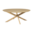 The Mikado round coffee table, designed by Alain van Havre, is not simply a smaller version of the Mikado dining table. It's a complete reinterpretation of its larger design and a study of balance and symmetry.