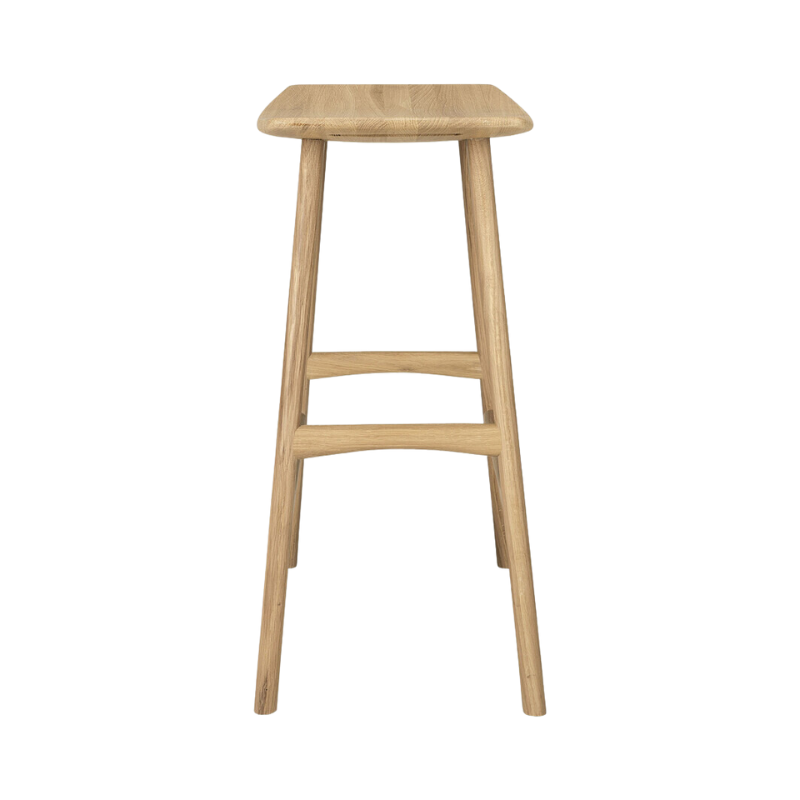Osso is one of our most popular designs because of its versatility. The height of this solid wood counter stool adds yet another option to its wide array of possibilities - as an elegant and sturdy kitchen stool for example.