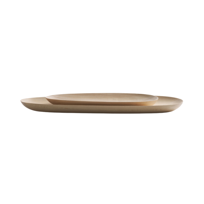 The Thin Oval Boards Set from Ethnicraft in sycamore.
