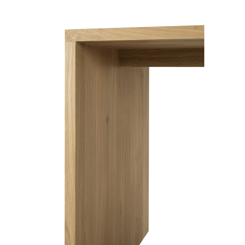 The 55 inch U Desk from Ethnicraft in oak made from solid wood.