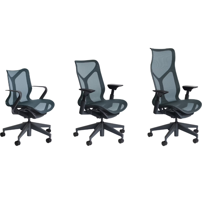 The Cosm Office Chair from Herman Miller in all three sizes, low, mid and high.