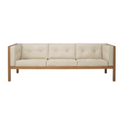 The 80 inch Cube Sofa from Herman Miller with the oak frame and lotus prone leather.