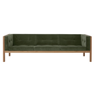 The 92 inch Cube Sofa from Herman Miller with the oak frame and farmland tempo velvet.
