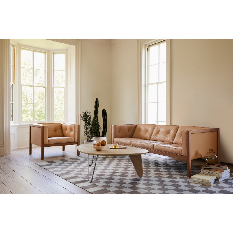 The Cube Sofa from Herman Miller in a lounge lifestyle photograph.