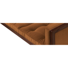 The Cube Sofa from Herman Miller in a detailed shot with the flaxseed tempo velvet upholstery.
